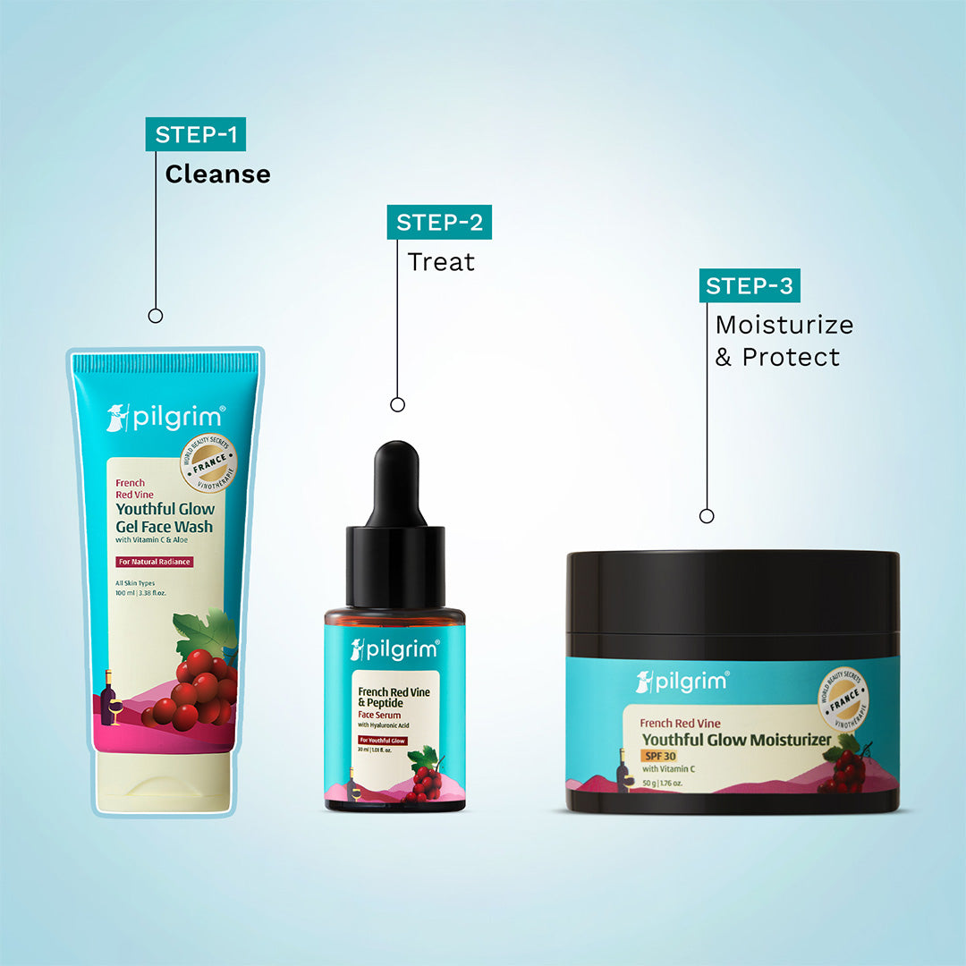 French Red Vine Youthfull Glow Gel Face Wash Vitamin C & Aloe