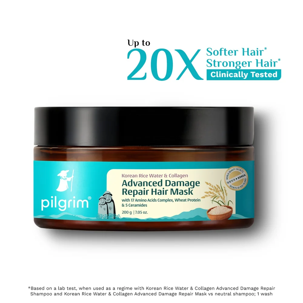 Korean Rice Water & Collagen Hair Mask for Damaged-Looking Hair