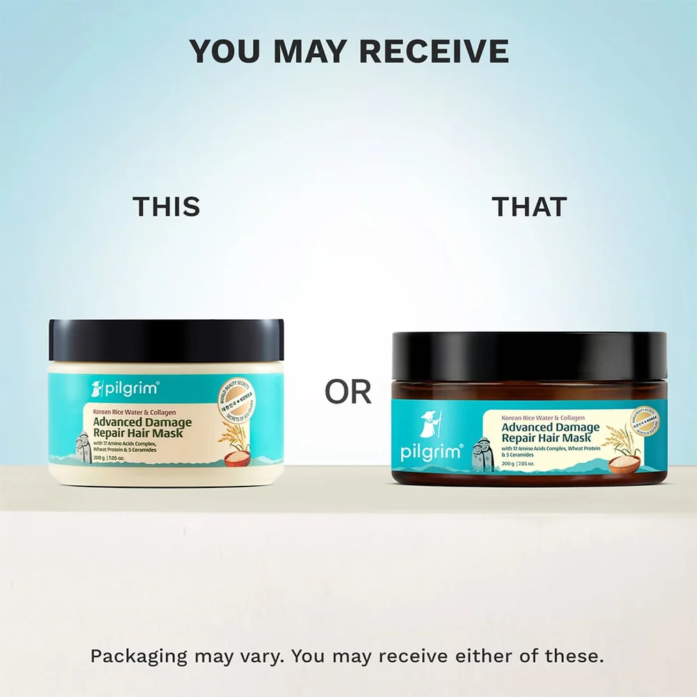 Korean Rice Water & Collagen Hair Mask for Damaged-Looking Hair
