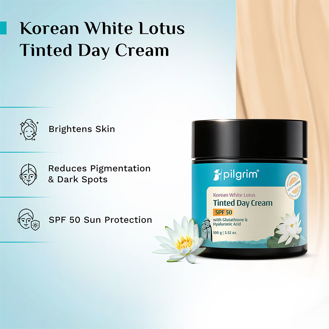 White Lotus Day Cream SPF 50 (PA+++) with Camellia & Yugdugu