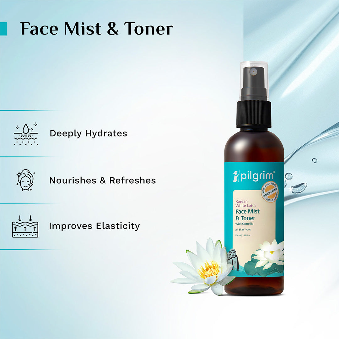 White Lotus Natural Face Mist & Toner with Camellia & Witch Hazel