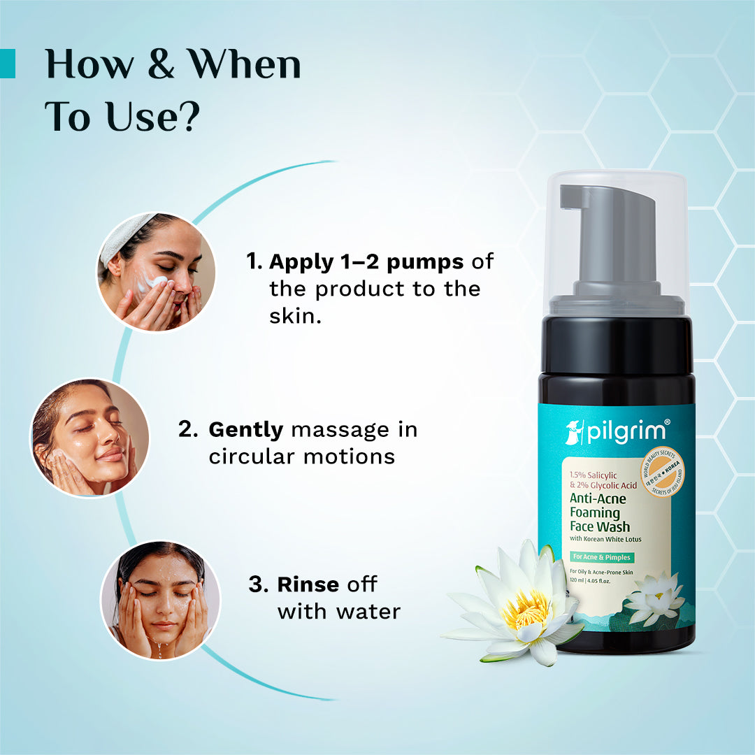 1.5% Salicylic & 2% Glycolic Acid Anti-Acne Foaming Face Wash