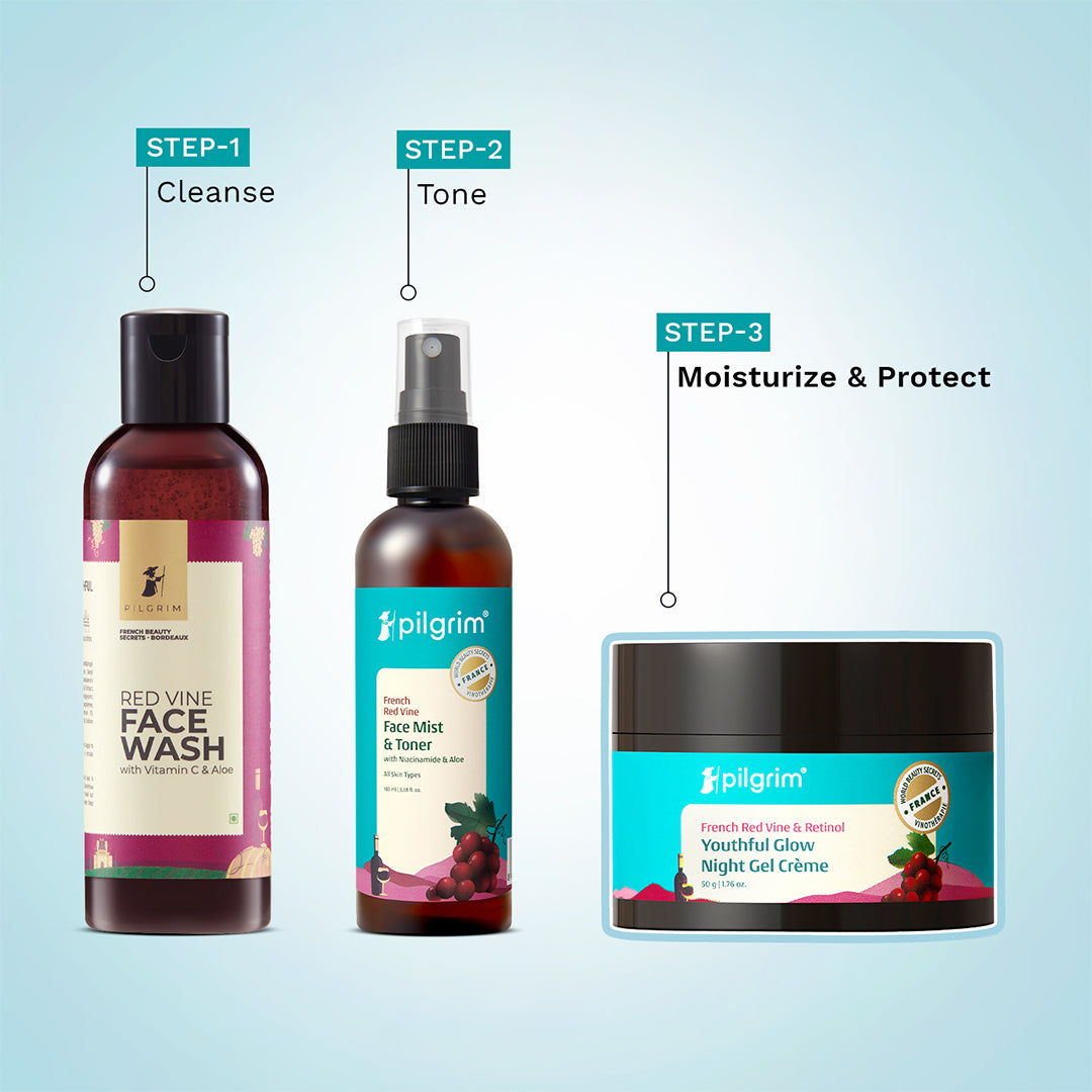 Red Vine Night Gel Crème with Retinol, Mulberry & Vit. C 50.gm